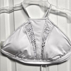 Mossimo White Halter String Bikini Top Size D / DD NWT